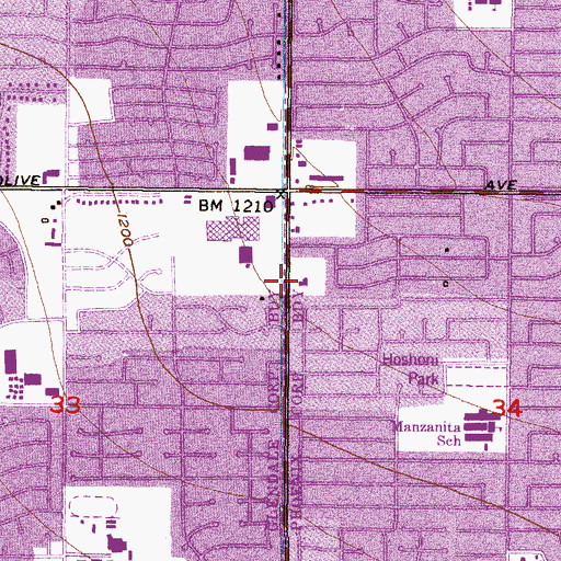 Topographic Map of Christ the Redeemer Lutheran Church, AZ