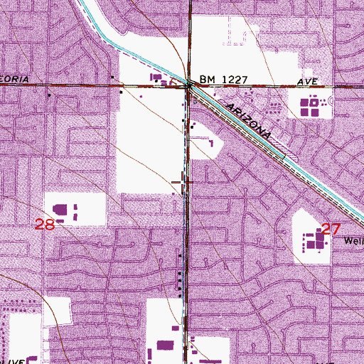 Topographic Map of Christ View Church, AZ