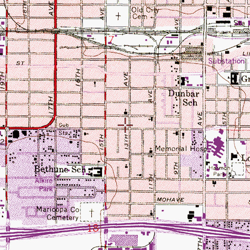Topographic Map of Christian New Life Ministries, AZ