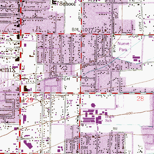 Topographic Map of Church of All Nations, AZ