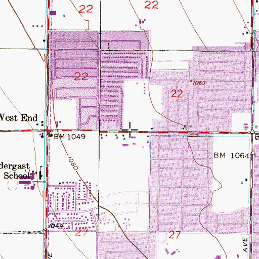 Topographic Map of Church of Christ Southwest, AZ