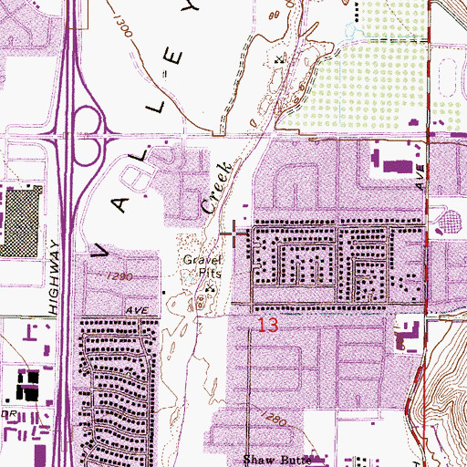 Topographic Map of Church of Jesus, AZ
