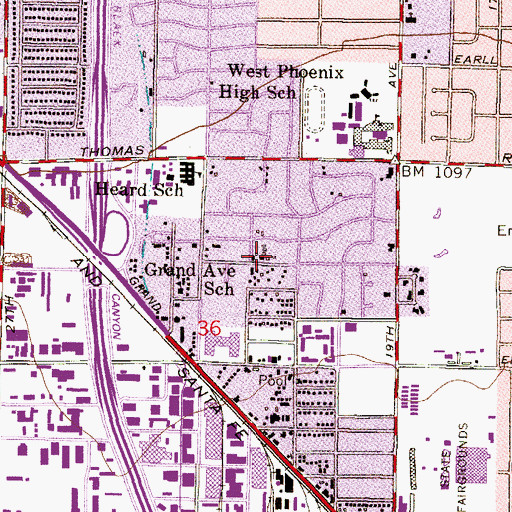 Topographic Map of Church of Spirit Awareness, AZ