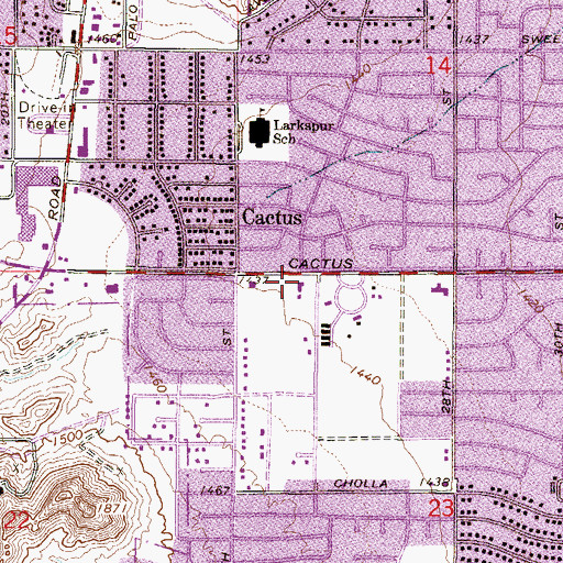Topographic Map of Church of the Holy Innocents, AZ