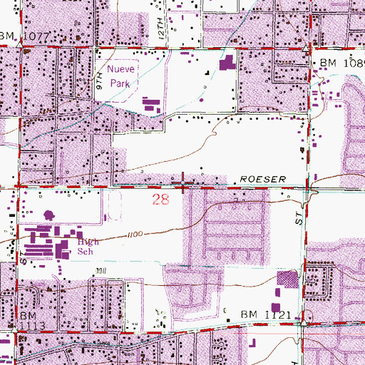 Topographic Map of Church of the Living God, AZ