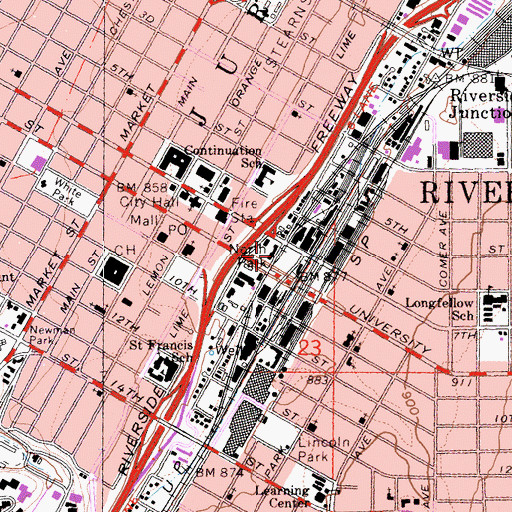 Topographic Map of North Park, CA