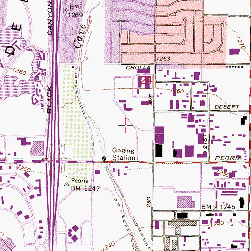 Topographic Map of Church on Fire, AZ