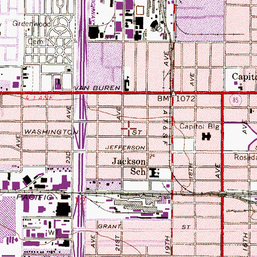 Topographic Map of Church on the Street, AZ