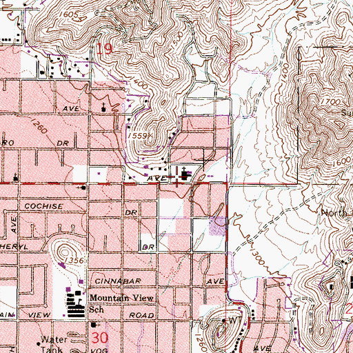 Topographic Map of Covenant of Grace Christian Fellowship Church, AZ