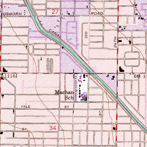 Topographic Map of Creighton Christian Church, AZ