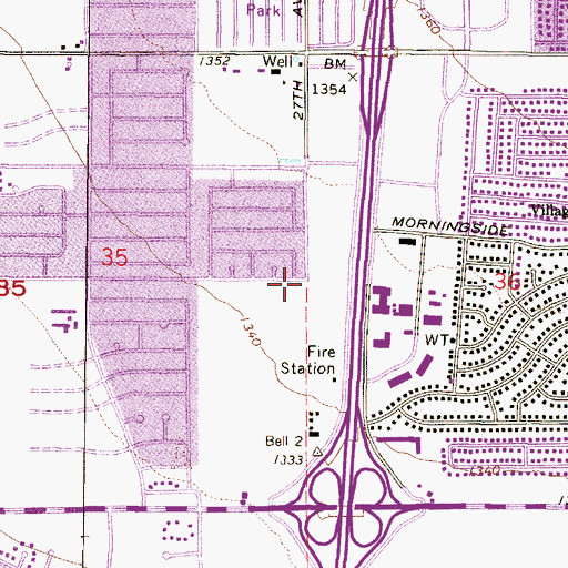 Topographic Map of Desert Breeze Community Church, AZ