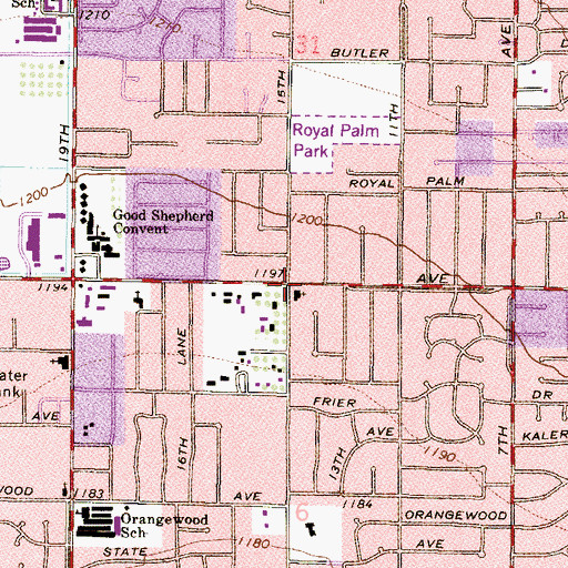 Topographic Map of Desert Christian Fellowship Church, AZ