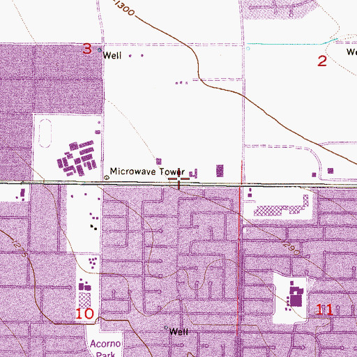 Topographic Map of Desert Hills Evangelical Free Church, AZ