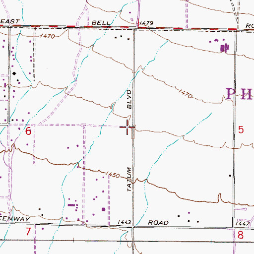 Topographic Map of Desert Springs Bible Church, AZ
