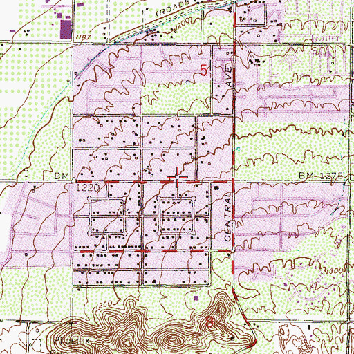 Topographic Map of Dobbins Road Christian Fellowship Church, AZ