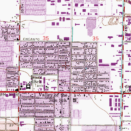 Topographic Map of Emmanuel Temple, AZ