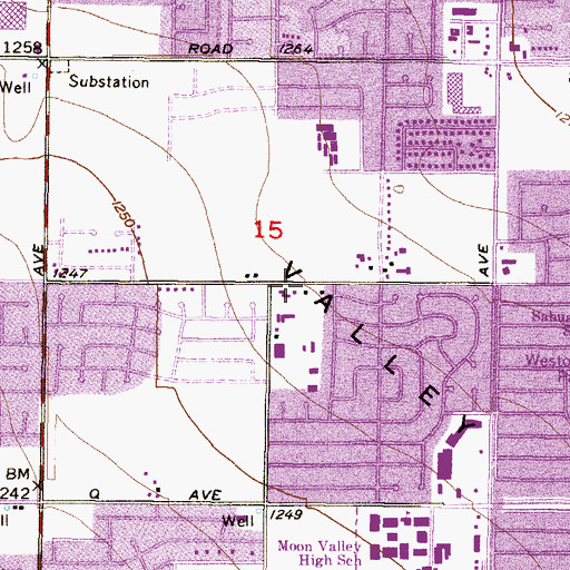 Topographic Map of Emmaus Evangelical Lutheran Church, AZ
