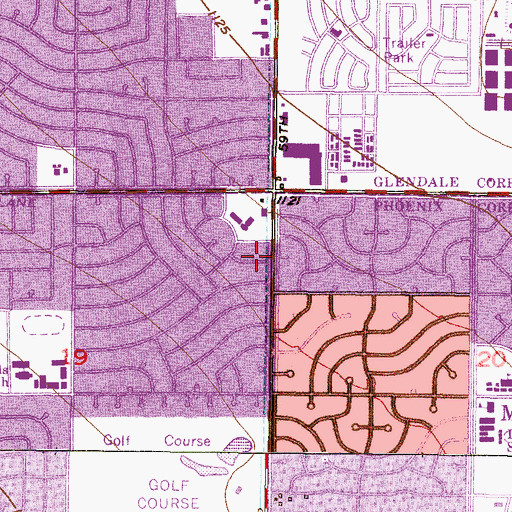 Topographic Map of Epworth United Methodist Church, AZ