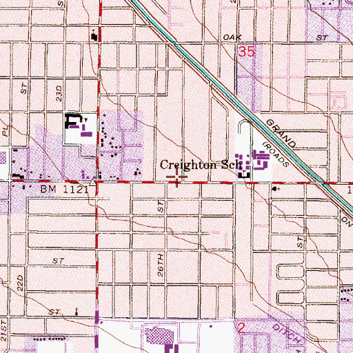 Topographic Map of Faith Christian Center, AZ