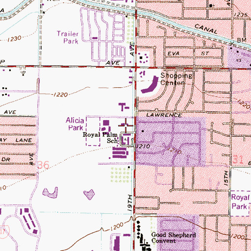 Topographic Map of Faith United Methodist Church, AZ