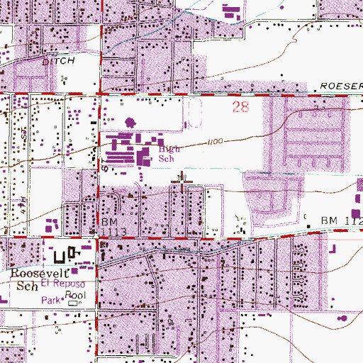 Topographic Map of Family of Faith Ministries, AZ