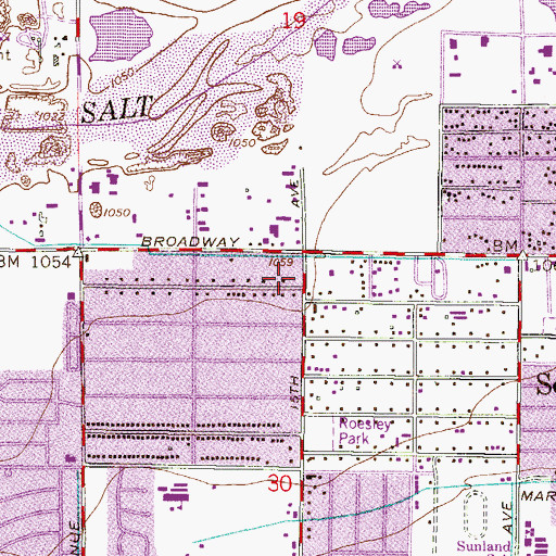 Topographic Map of First Christian Fellowship Church of Phoenix, AZ