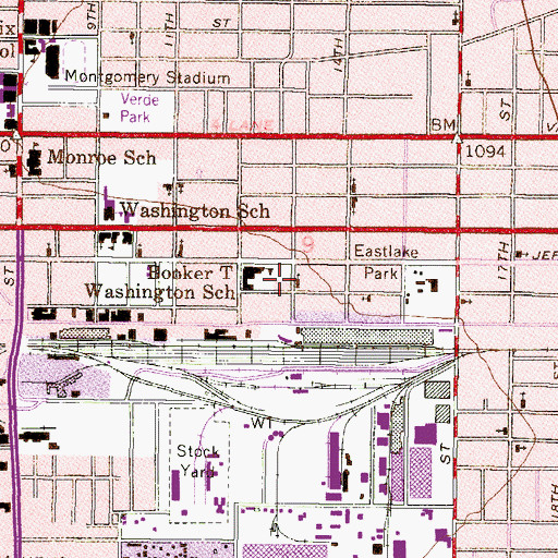 Topographic Map of First Church of God in Christ, AZ