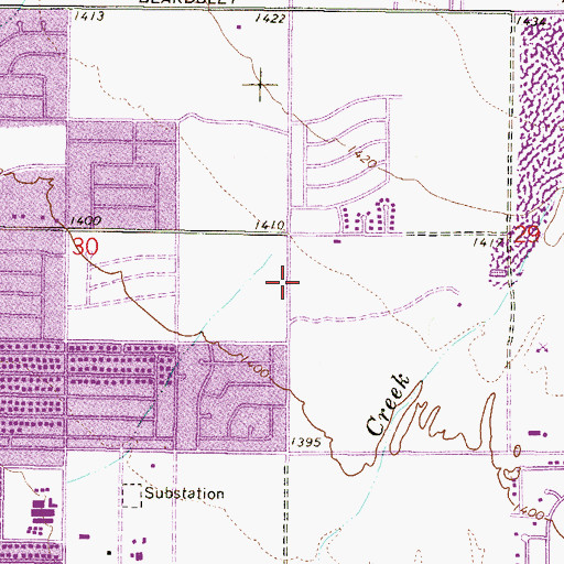 Topographic Map of First Church of the Nazarene, AZ