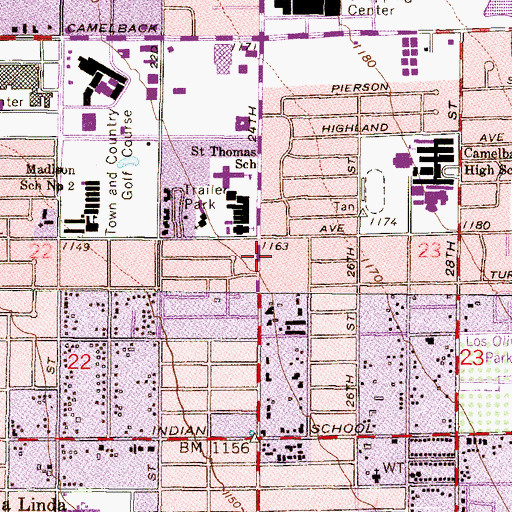 Topographic Map of Arizona Ecumenical Council, AZ
