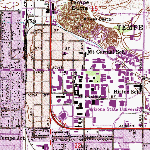 Topographic Map of Cowden Family Resources, AZ