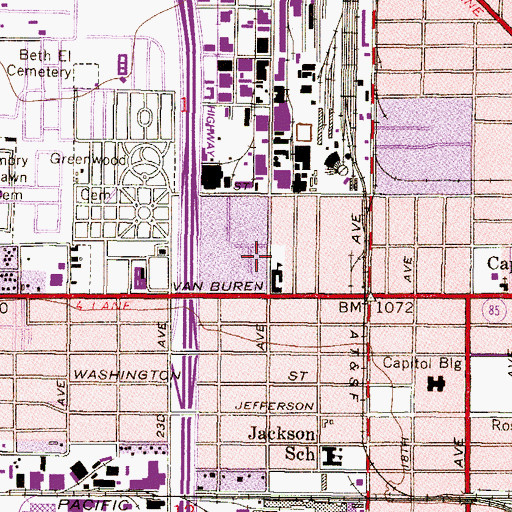 Topographic Map of East Valley Youth and Family Support Centers, AZ