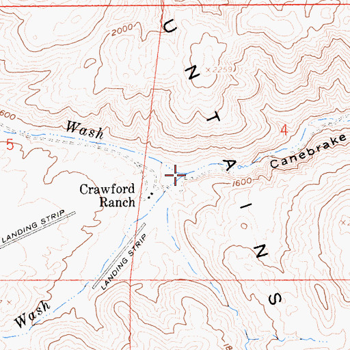 Topographic Map of North Wash, CA