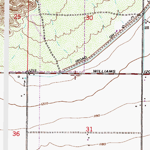 Topographic Map of Phoenix Public Library Ironwood Branch, AZ