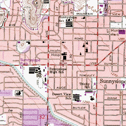 Topographic Map of National Trauma Resource Center, AZ