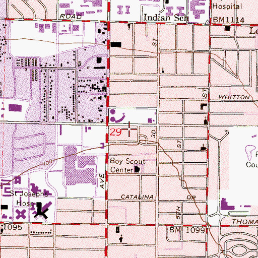 Topographic Map of Osborn Ambulatory Surgical Center, AZ