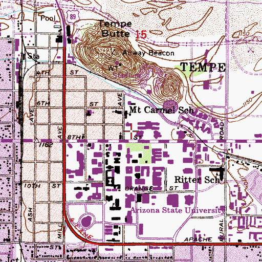 Topographic Map of Palo Verde West, AZ