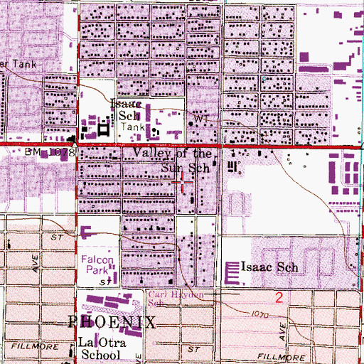 Topographic Map of Phoenix Fire Department Station 14, AZ