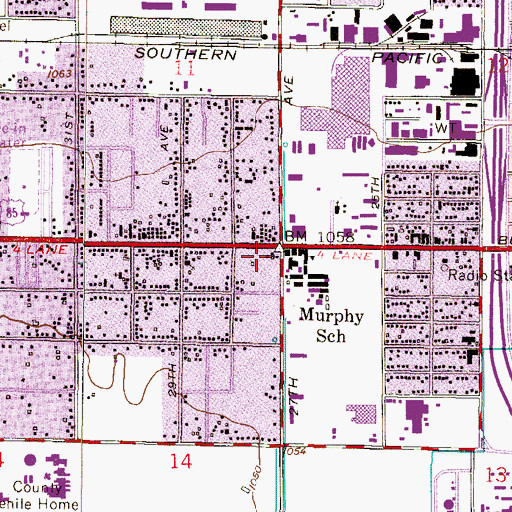 Topographic Map of Phoenix Fire Department Station 21, AZ