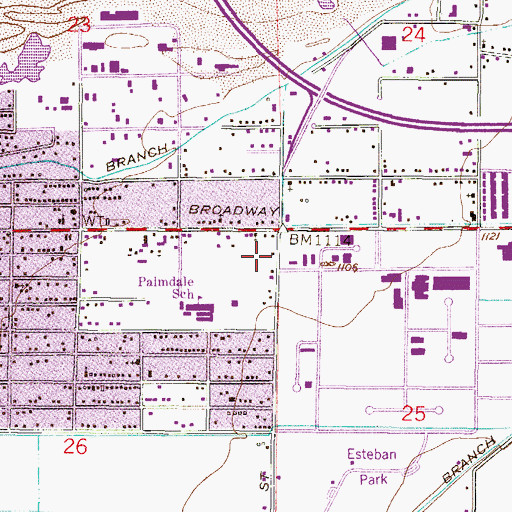 Topographic Map of Phoenix Fire Department Station 23, AZ