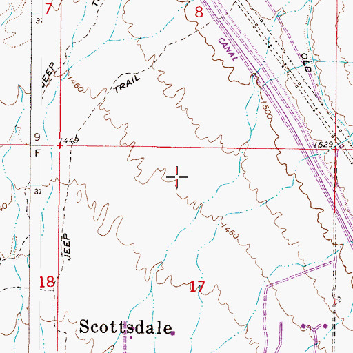 Topographic Map of Cheyenne Traditional School, AZ