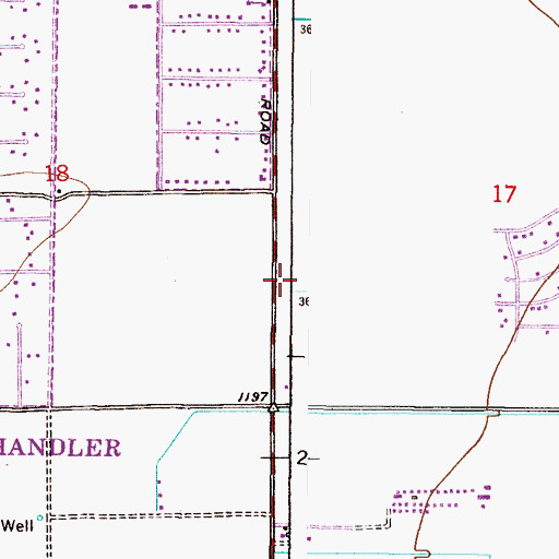 Topographic Map of Dobson Academy, AZ