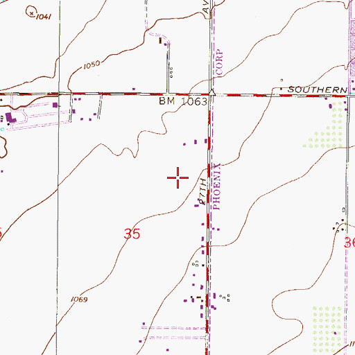 Topographic Map of Bernard Black Elementary School, AZ
