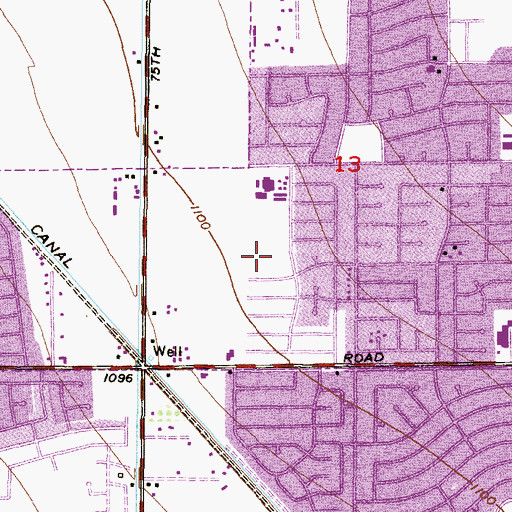 Topographic Map of Bicentennial South School, AZ