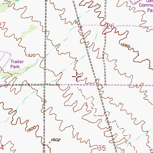 Topographic Map of Boulder Canyon High School, AZ