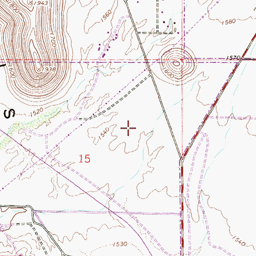 Topographic Map of Boulder Creek Elementary School, AZ