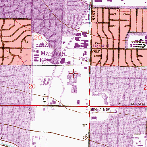 Topographic Map of Bret R Tarver School, AZ