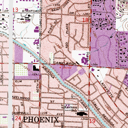 Topographic Map of Bridgepoint Education Center, AZ