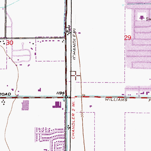 Topographic Map of Bright Beginnings School, AZ