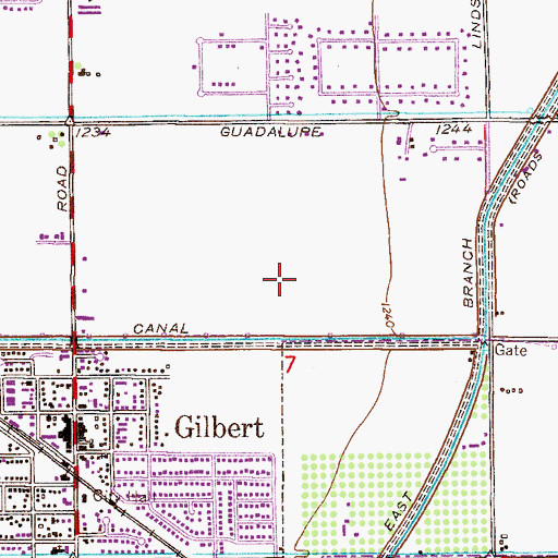 Topographic Map of Burk Elementary School, AZ