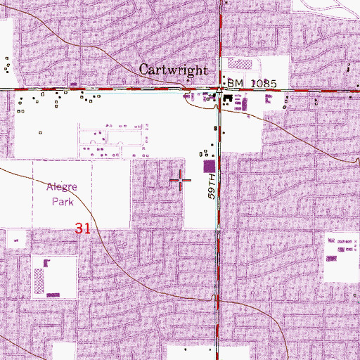 Topographic Map of Byron A Barry Elementary School, AZ